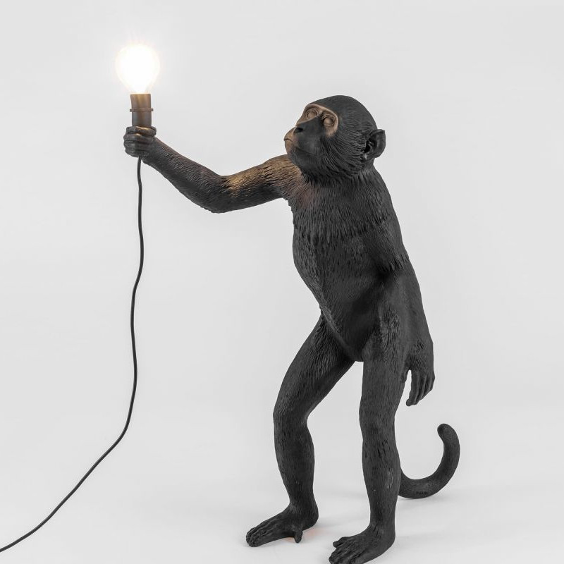 The Monkey Lamp Black Standing Version The Monkey Lamp Black Standing Version
