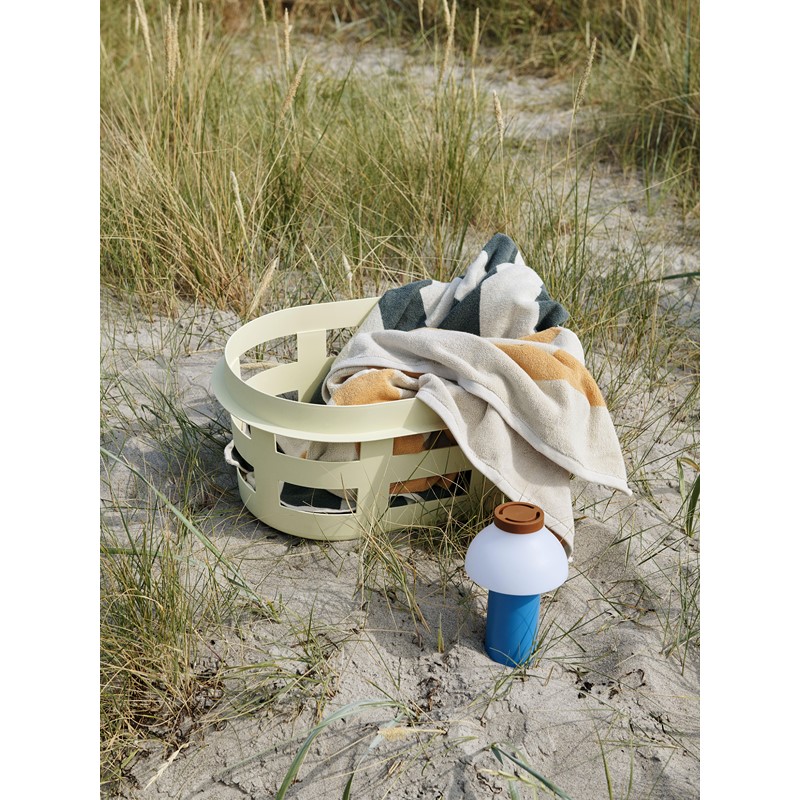 Basket S soft yellow_PC Portable sky blue_Frotte Stripe warm yellow_Frotte Stripe dark green
