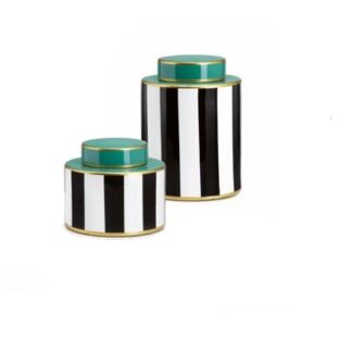 cilindro potique fade verde e oro a righe