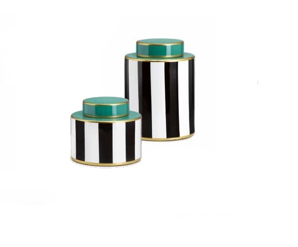 cilindro potique fade verde e oro a righe cilindro potique fade verde e oro a righe